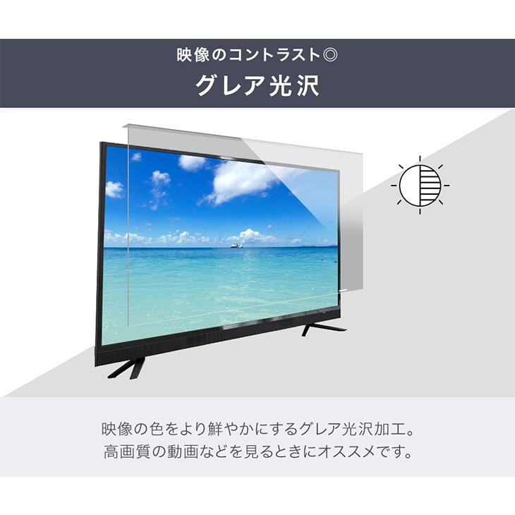 液晶テレビ保護パネル 55型 55インチ ブルーライトカット 3mm厚 液晶