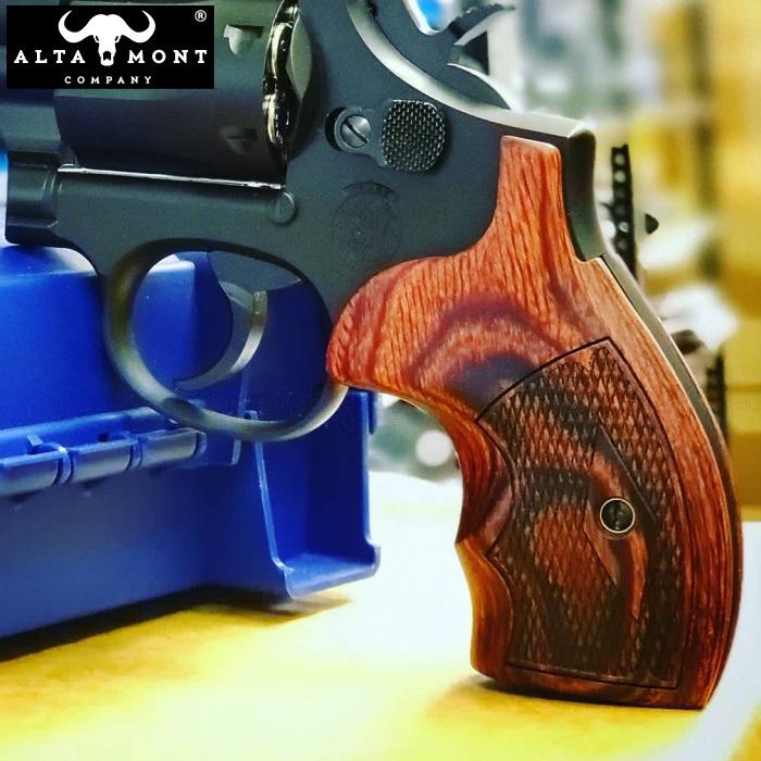 アルタモント S&W Kフレーム ラウンドバット用 木製グリップ ダイヤ