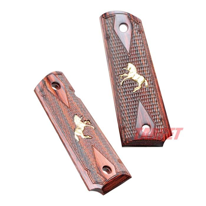 ☆アルタモント 1911 フルサイズ用 木製グリップ パネル ダイヤ