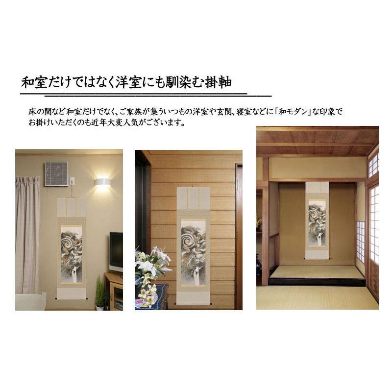 掛け軸 掛軸 龍虎之図 尺五 山崎岳水 桐箱付き 床の間 和室 洋室 飾り