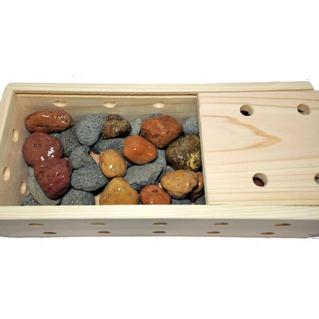 玉川のお風呂「茶」1000g 木箱付 洸石 玉川温泉北投石使用 家庭用入浴