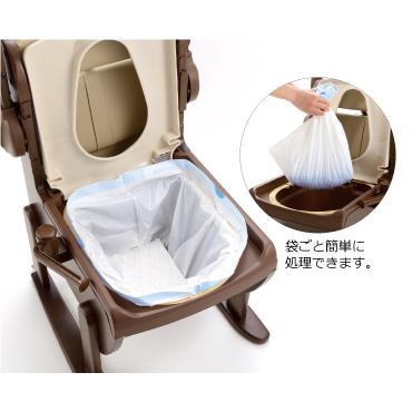 リッチェル（Richell） ポータブルトイレ 木製きらく 片付け簡単トイレ