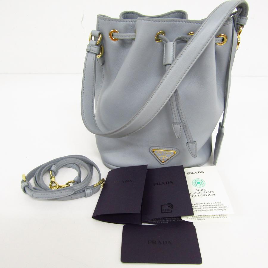PRADA（プラダ） レザー ミニ巾着 2way BAG 1BE067 ショルダーバッグ
