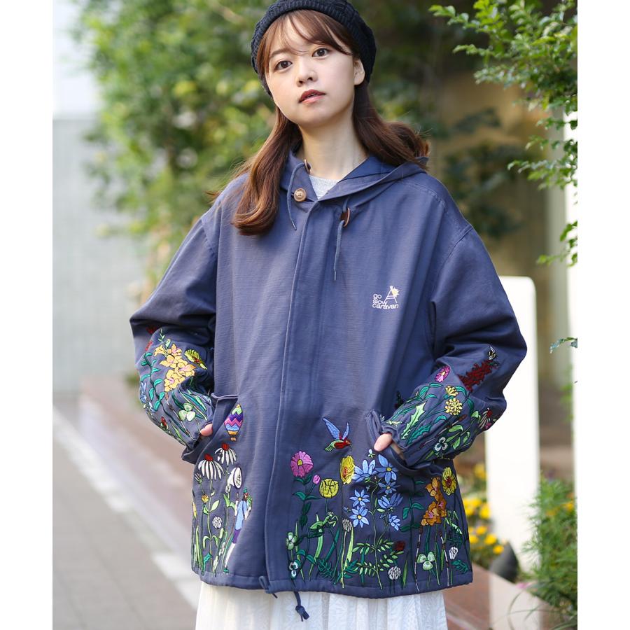 チチカカ（TITICACA） go slow caravan スラブサテンパネル刺繍モッズ