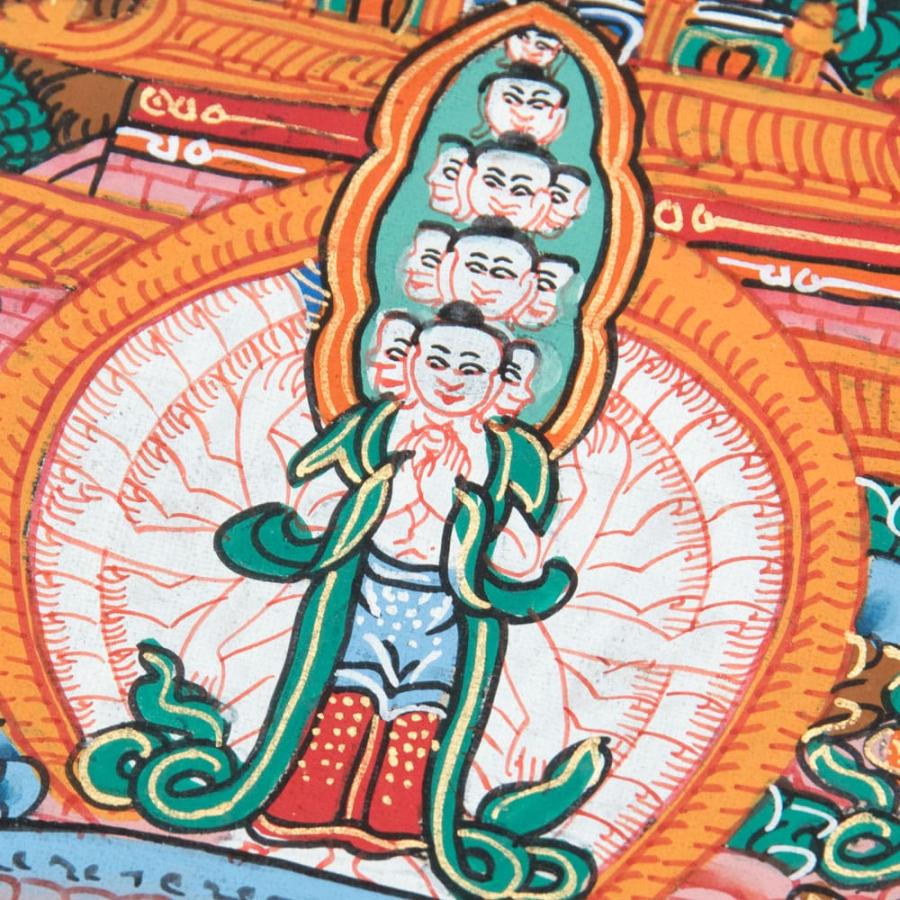 送料無料 観音菩薩 タンカ 仏画 〔一点物〕タンカ アヴァローキテ