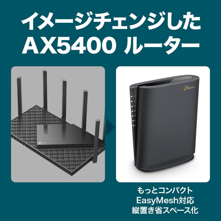 TP-Link 【従来のArcher AX73/A→縦置きバージョンAX5400】4804Mbps+