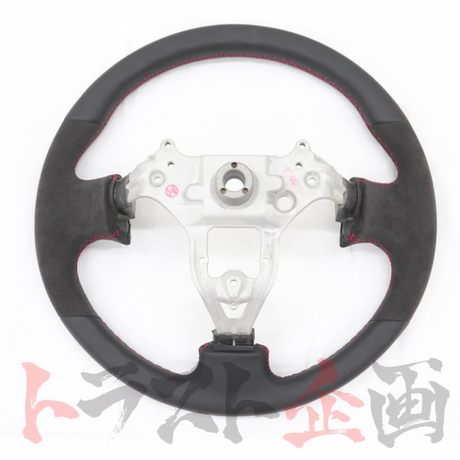 MINE'S マインズ レザーステアリング タイプII 丸型 レッドステッチ