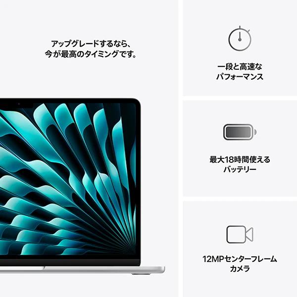 MacBook Air 2025年新製品 Apple 13.6インチ M4チップ MW0W3J/A 10コア