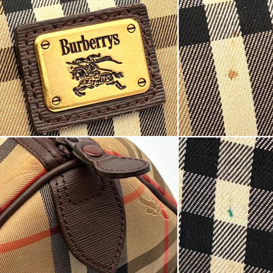 BURBERRY バーバリー ミニボストン ハンドバッグ ノバチェック ロゴ