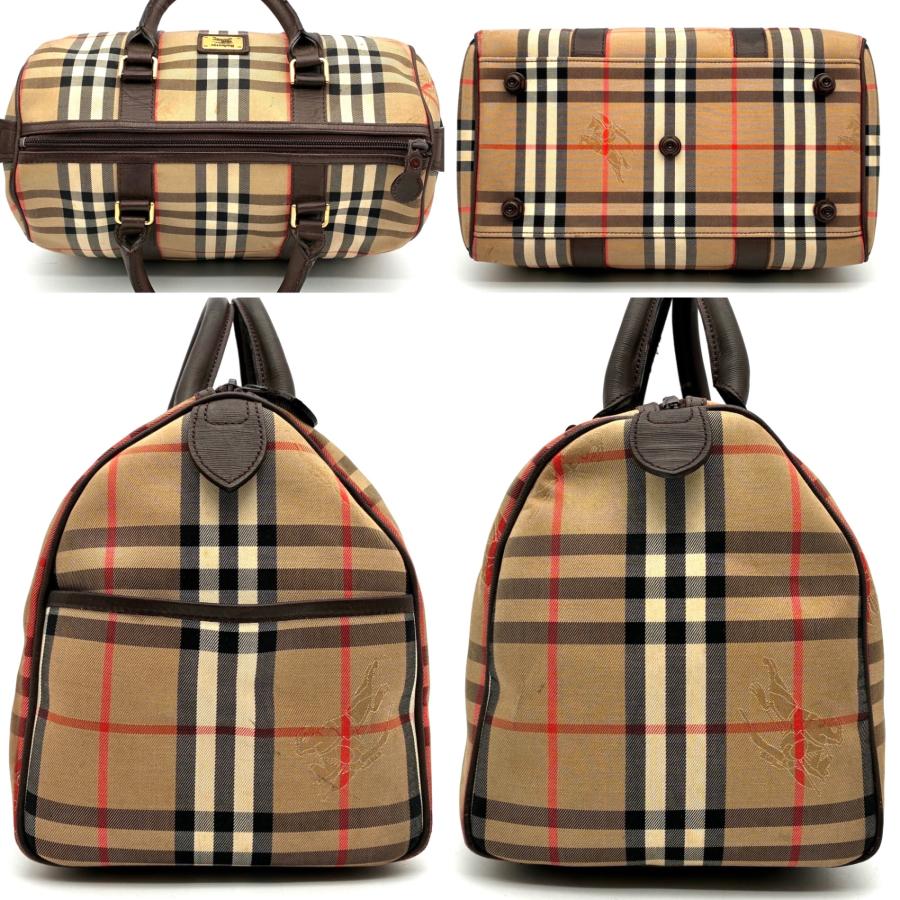 BURBERRY バーバリー ミニボストン ハンドバッグ ノバチェック ロゴ
