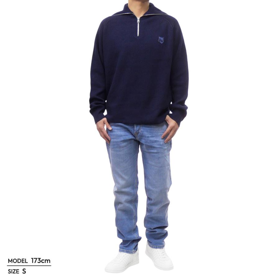 MAISON KITSUNE（メゾン キツネ） メンズハーフジップセーター LM00807