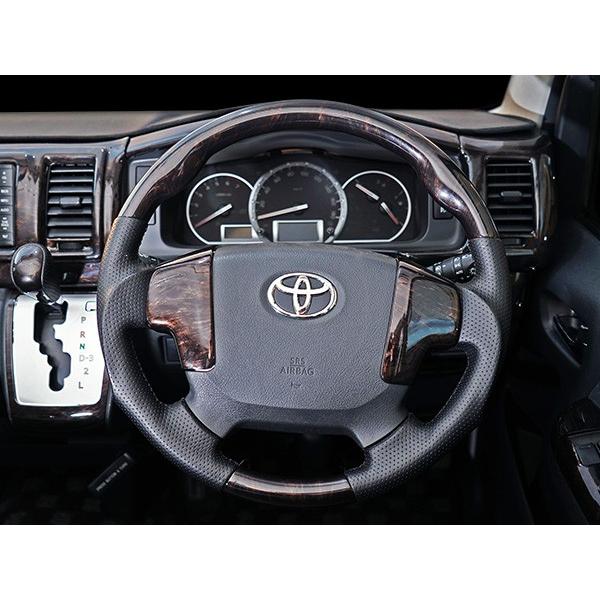 ハイエース 200系 4型 5型 ステアリングスイッチパネル 4P ダーク