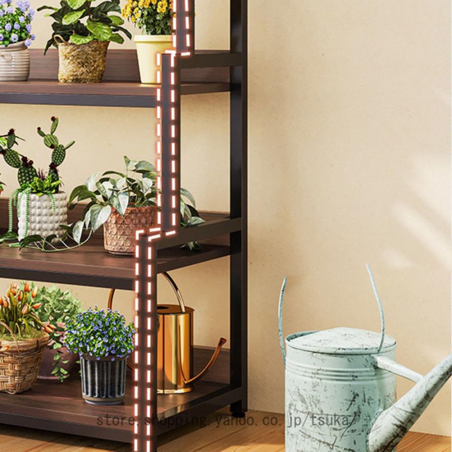 フラワーラック フラワースタンド 花棚 階段式 収納ラック 棚 園芸