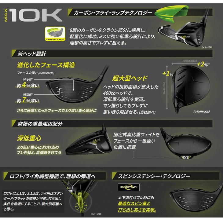 PING（ピン） G430 MAX 10K ドライバー ALTA J CB BLACK 右利き用 日本