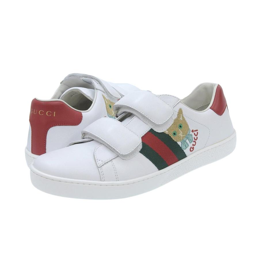 GUCCI ベルクロスニーカー ホワイト/レッド/グリーン