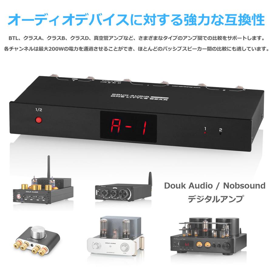 2 ウェイ アンプ / スピーカー スイッチャー ボックス ステレオ A B