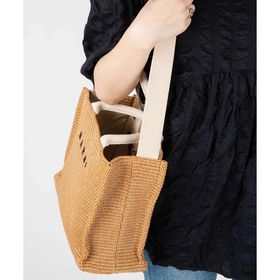 MARNI（マルニ） MARNI SMALL RAFFIA-EFFECT SMALL TOTE BAG ラフィア