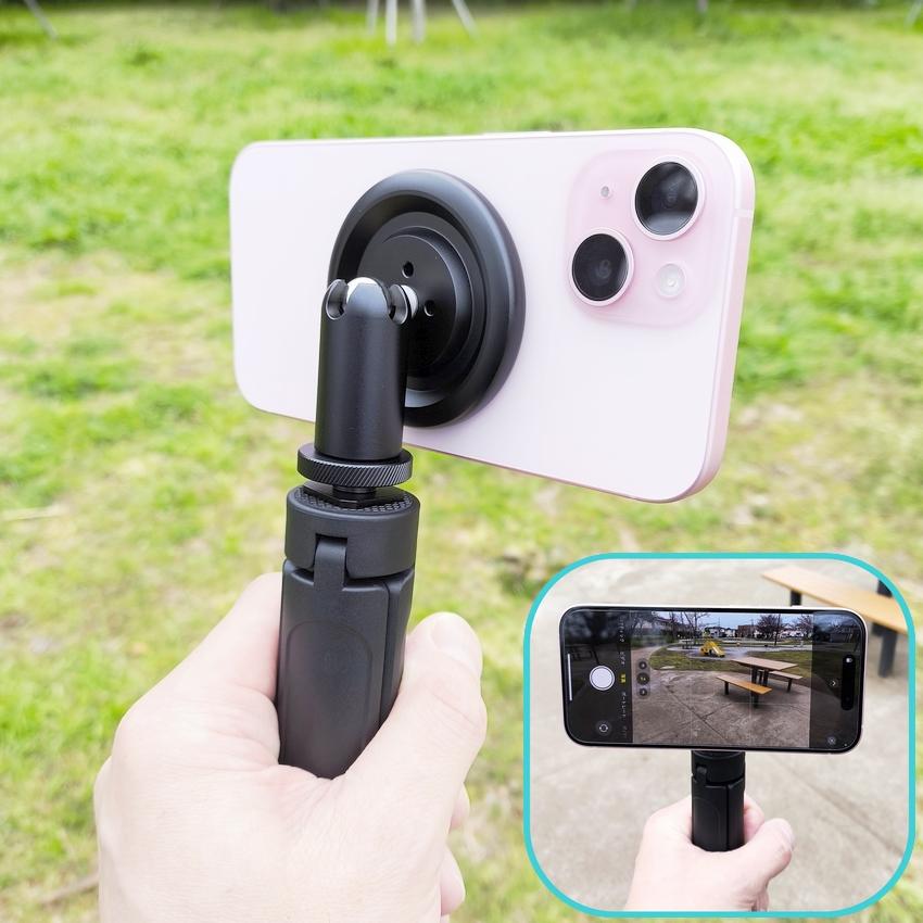 Magsafe用 マグネット式 スマホホルダー 三脚セット マグネット 1/4