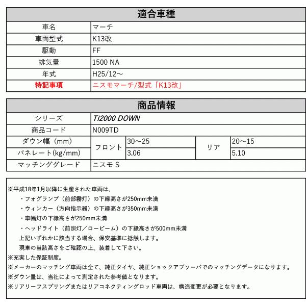 RS-R_Ti2000 DOWN]K13改 マーチ_ニスモ S(2WD_1500 NA_H25/12〜)用車検