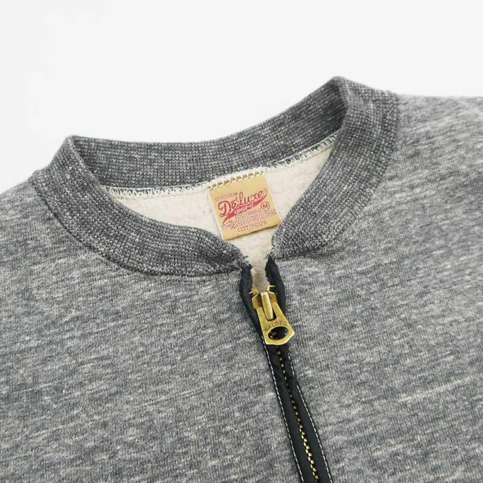 DELUXEWARE（デラックスウエア） S105-00 6.5inch HALF-ZIP PLAIN 黒杢