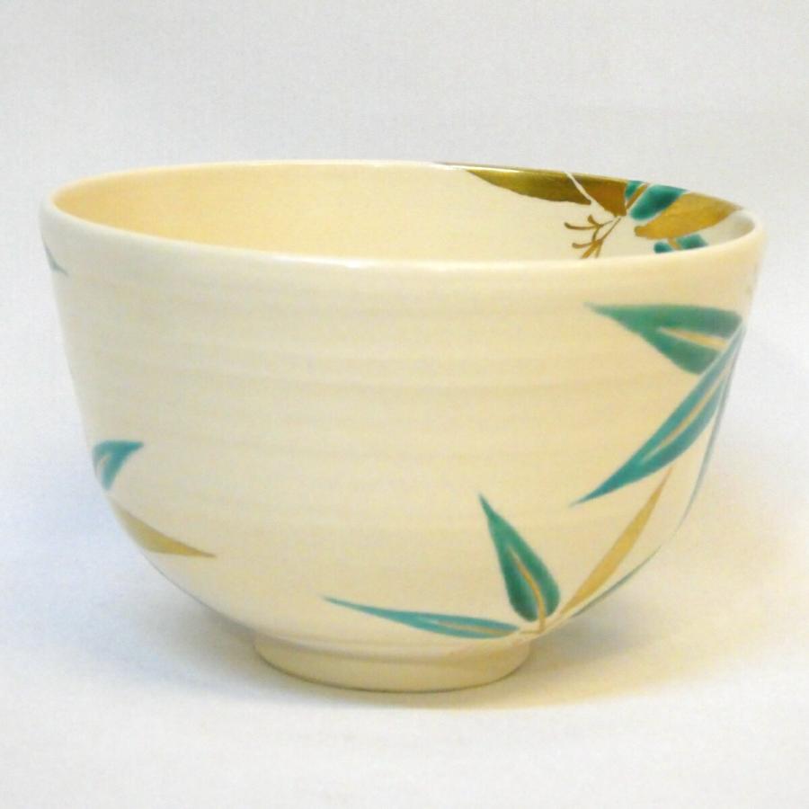 茶道具 茶碗 仁清 色絵 柳に鴛鴦 茜窯 岡田華渓 茶道具 茶碗 仁清 色絵