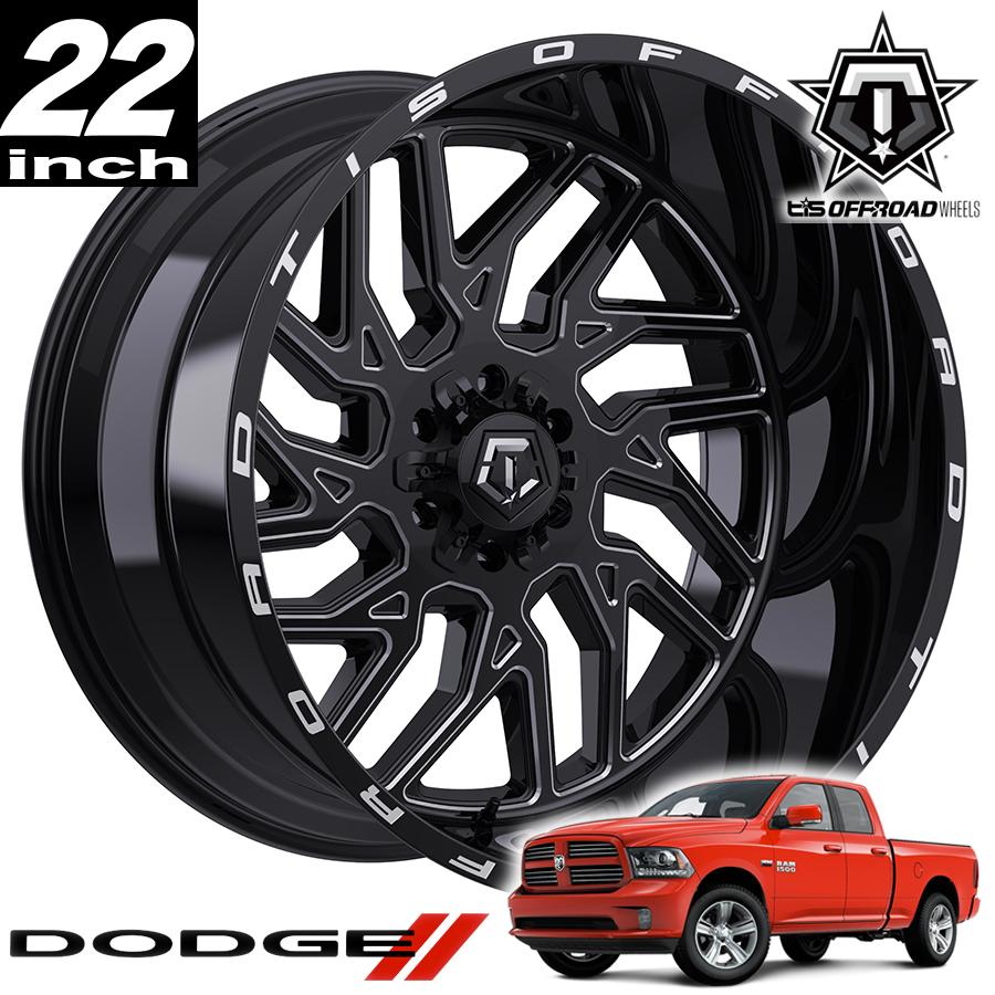 TIS OFFROAD 544BM グロスブラックミルド 22インチアルミホイール