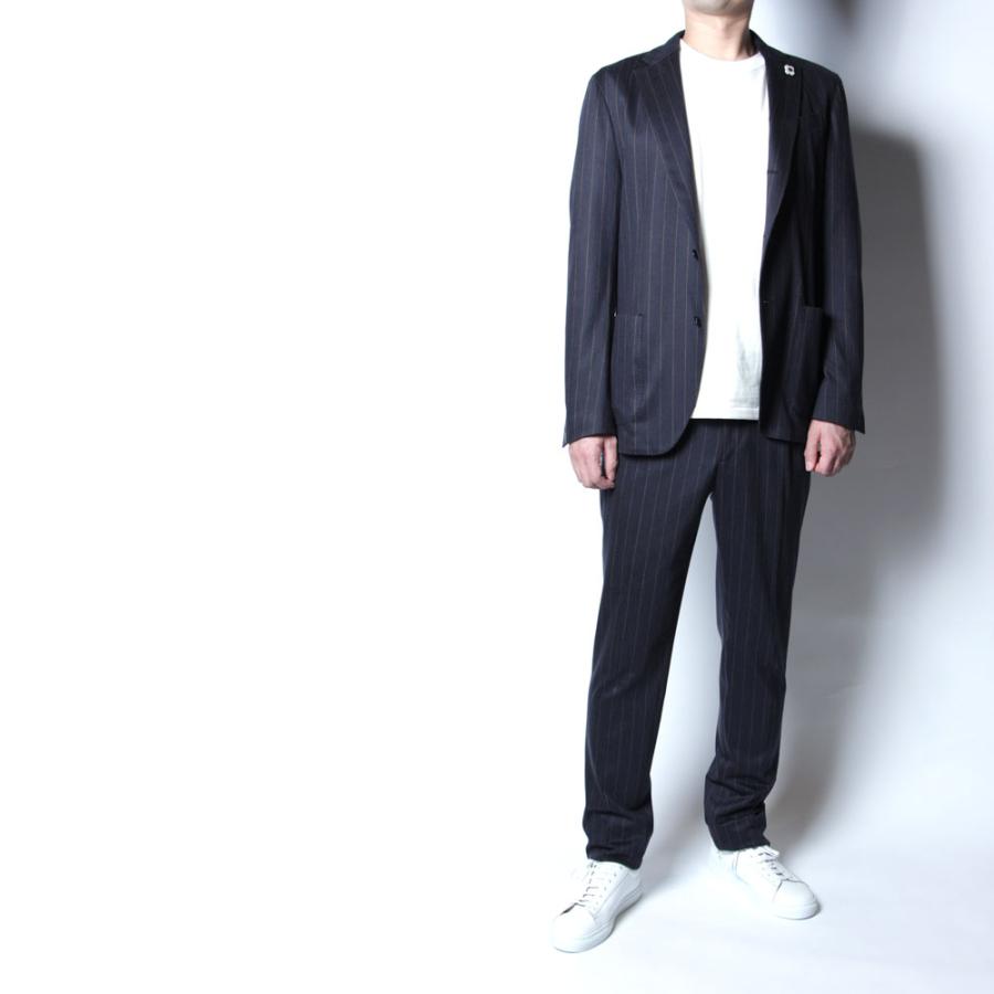 LARDINI（ラルディーニ） メンズ ストライプ パッカブル スーツ