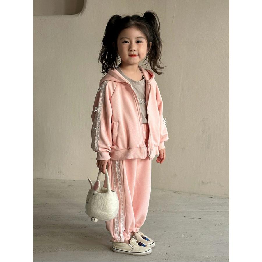 桜色 ジャージ 上下セット 女の子 ピンク キッズ スウェット