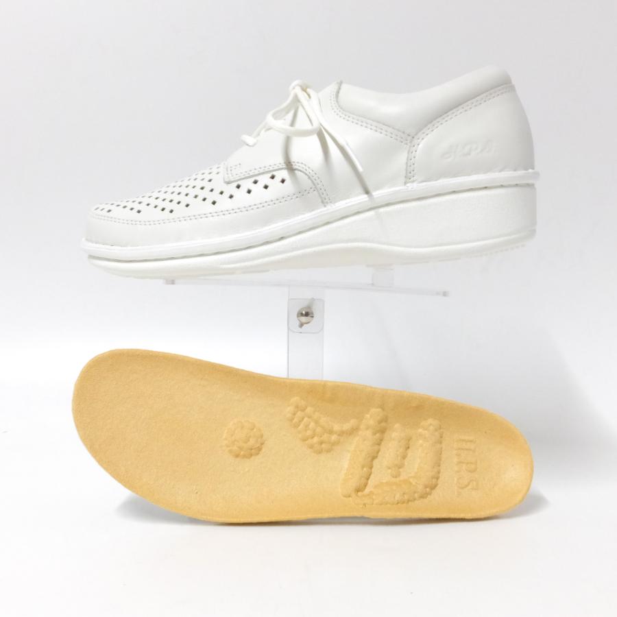 HPS 靴 10811 H.P.S ホワイト コンフォートシューズ レースアップ