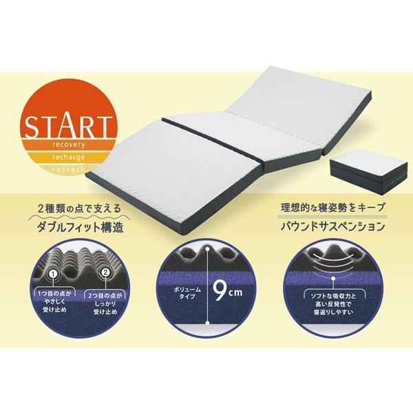 西川（nishikawa） マットレス START 3層 三つ折りタイプ 敷布団