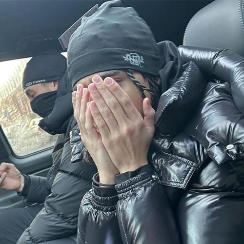 SYNA WORLD OG SKULL CAP 【BLACK x GREY】 シナワールド スカル