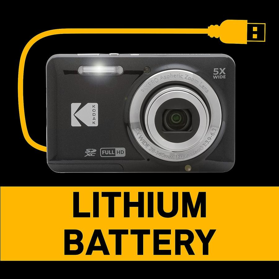 PIXPRO KODAK コダック デジタルカメラ FZ55-BK 16MP 光学5倍ズーム