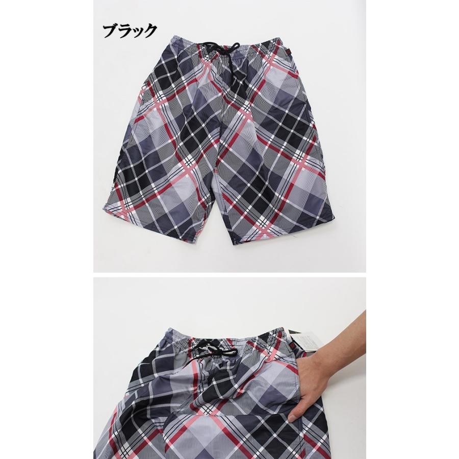 メンズ男性用の水着サーフパンツ海パン（バイヤスチェック柄