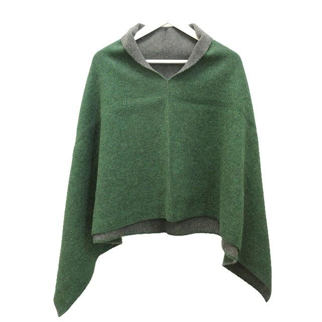 45R 45rpm フロートニットのクレリック ポンチョ ケープ グリーン 緑