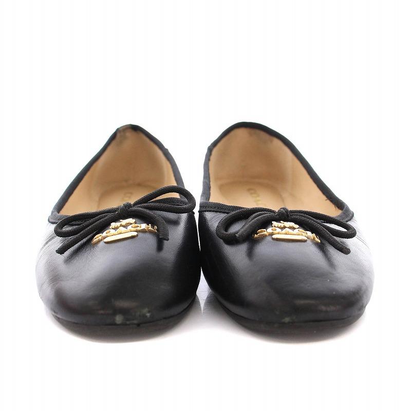 COACH（コーチ） バレエシューズ フラット パンプス 5.5C 黒 /YM