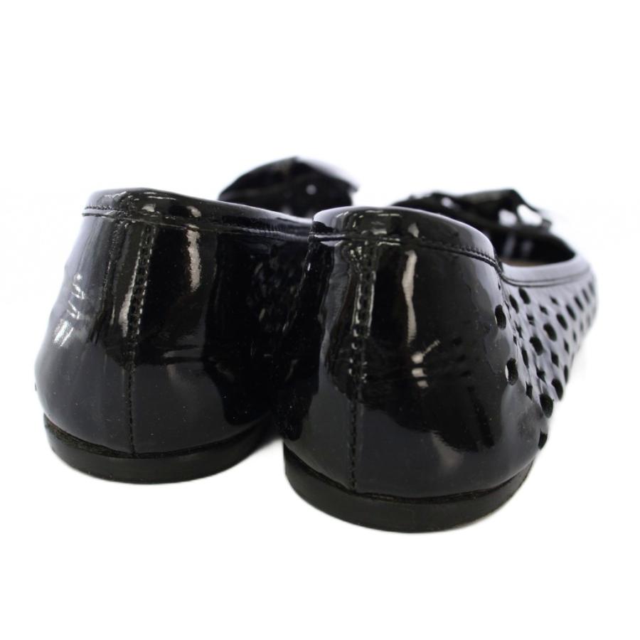 PRADA（プラダ） バレエシューズ フラットシューズ エナメル リボン 35
