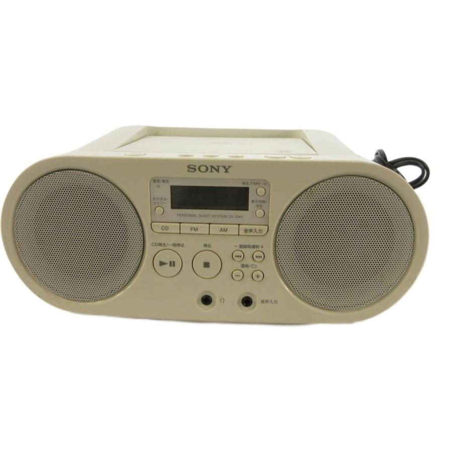 ソニー SONY ZS-S40 CDラジオ・ラジカセ CDプレイヤー ラジオ 白