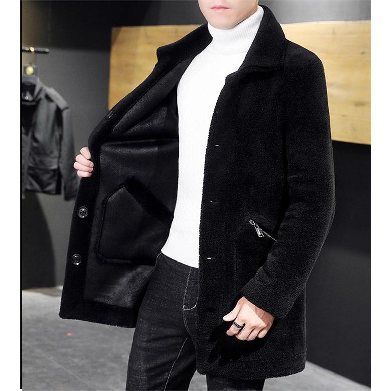 ムートンコート メンズ ボア ダッフルコート フェイクムートン コート