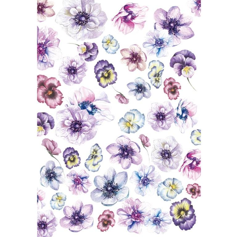 ポーセラーツ 転写紙 花柄 ANEMONE&PANSY (アネモネ＆パンジー