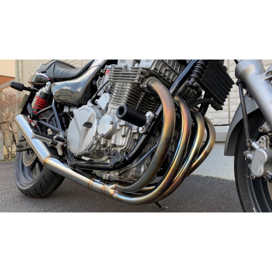 CB750(RC42)用 ステンレスショート集合 【 ゼス管 手曲げショート管