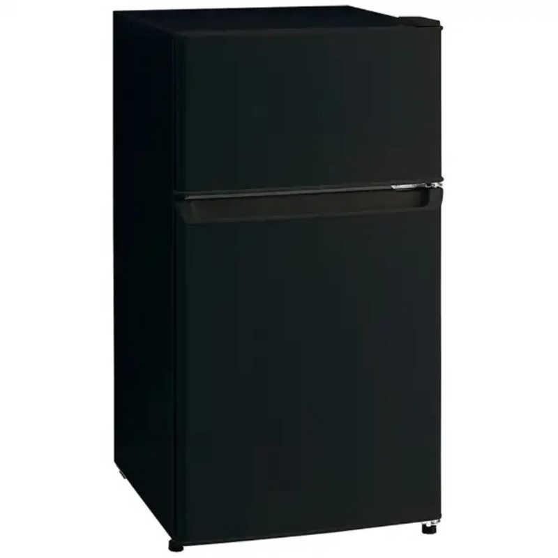 ORIGINALBASIC 冷蔵庫 2ドア 87L 右開き 幅45.2cm 直冷式 ブラック BR