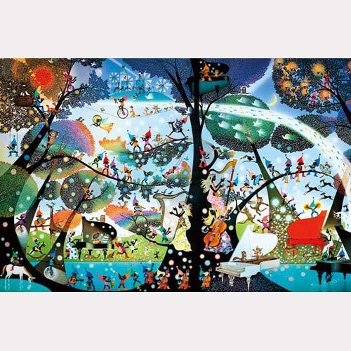 送料無料 ジグソーパズル 1000ピース 藤城清治 こびとの楽園 1000-848