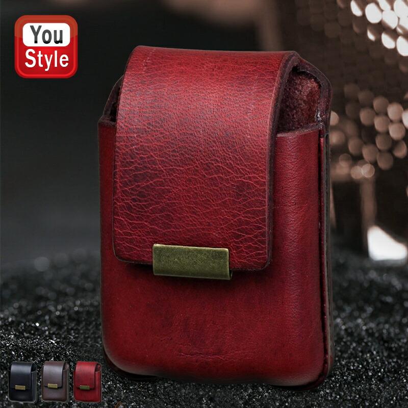 オリジナル Zippo用 ジッポー専用ライターケース ベルト通し付き 革