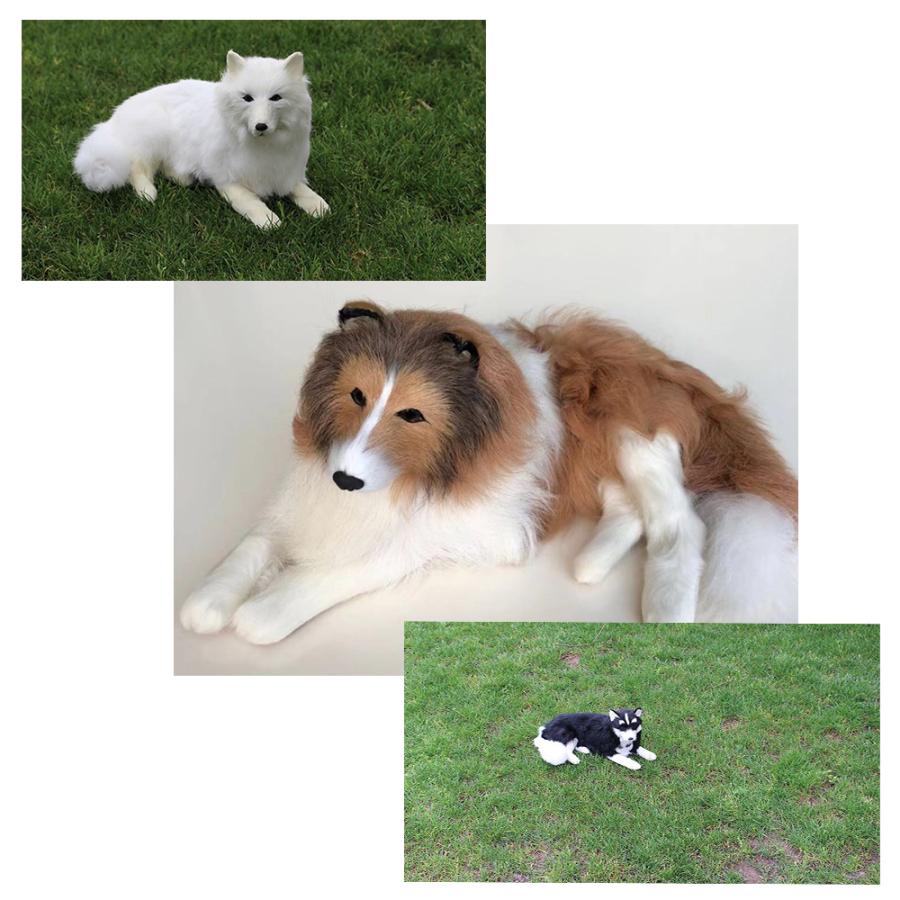 犬 ぬいぐるみ コリー シェルティ ドッグ 人形 インテリア 置物 動物
