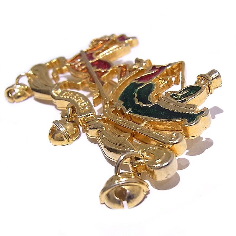 HERMES（エルメス） HELMES ブローチ クリスマス 馬車 七宝焼き