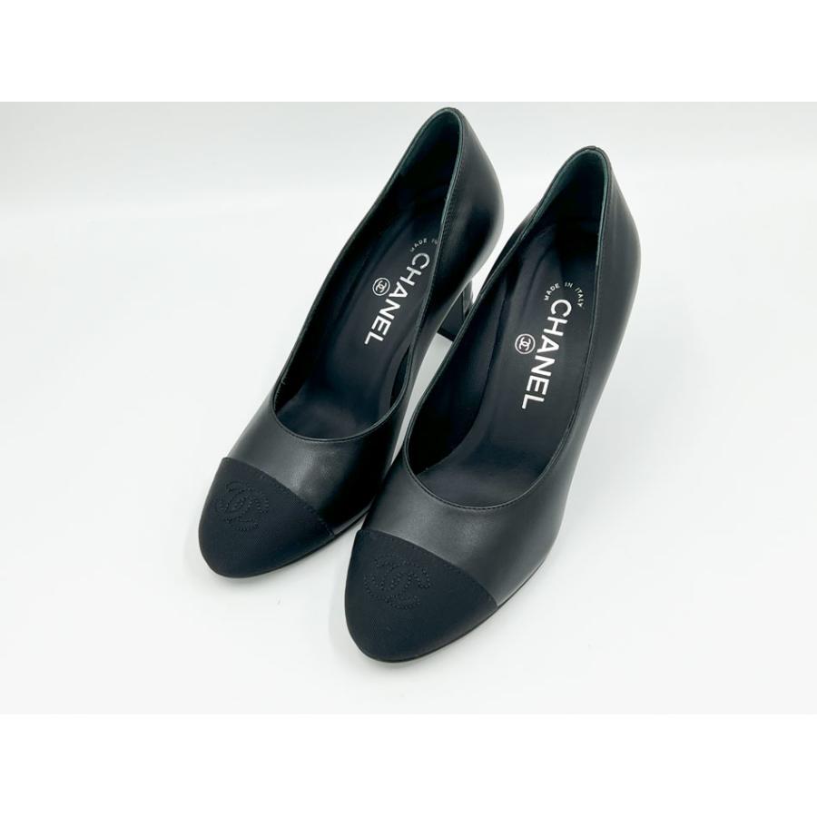 CHANEL（シャネル） パンプス ラムスキン ブラック 靴 レディース ココ
