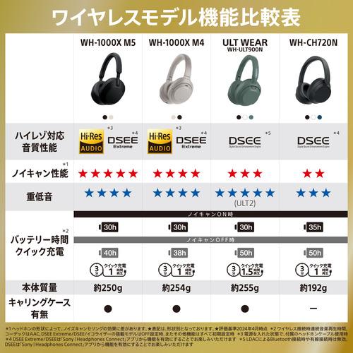 ソニー ワイヤレス ヘッドホン ノイズキャンセリング 最大50時間 USB-C