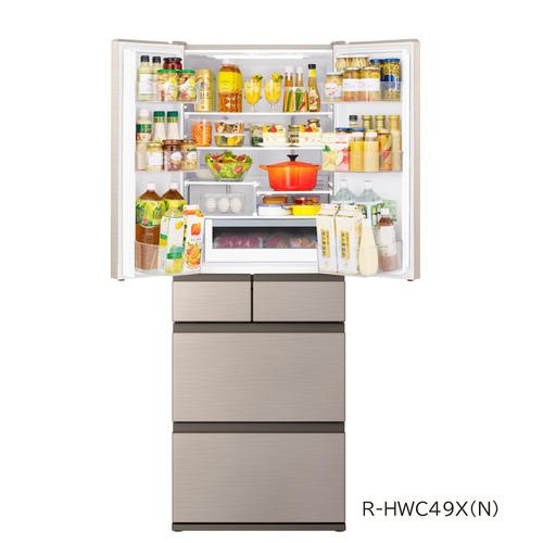 無料長期保証】日立 冷蔵庫 485L 観音開き 6ドア 幅65cm ひろin冷凍