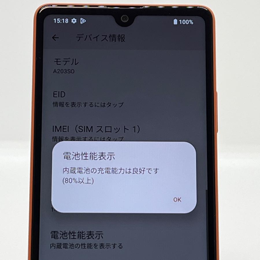 Xperia Ace 【極美品】Xperia III A203SO [ブリックオレンジ] ワイ