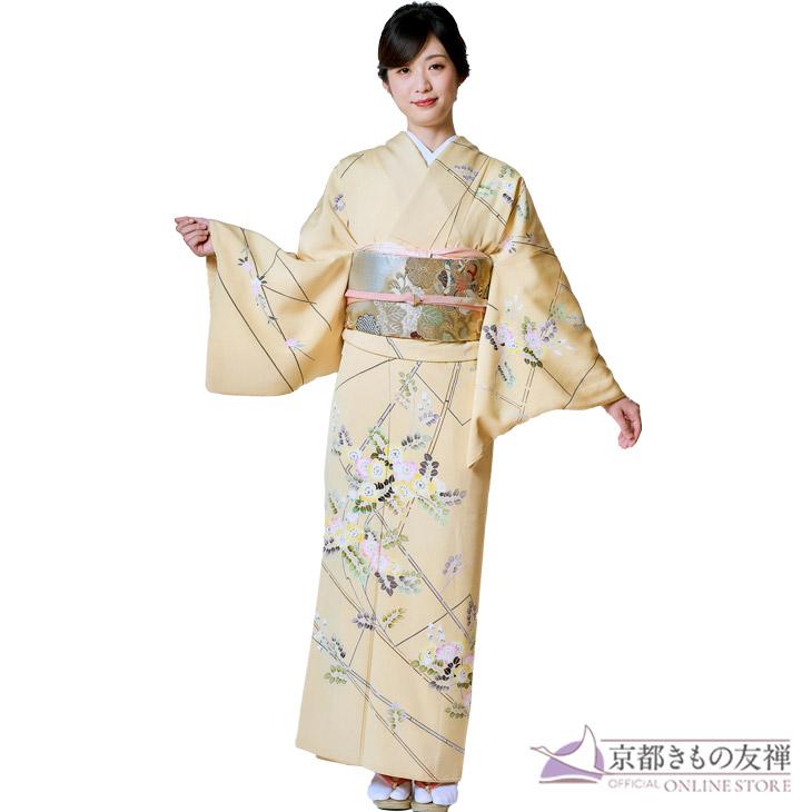 京都きもの友禅 訪問着 レンタル フルセット 5泊6日 正絹 手描き 京